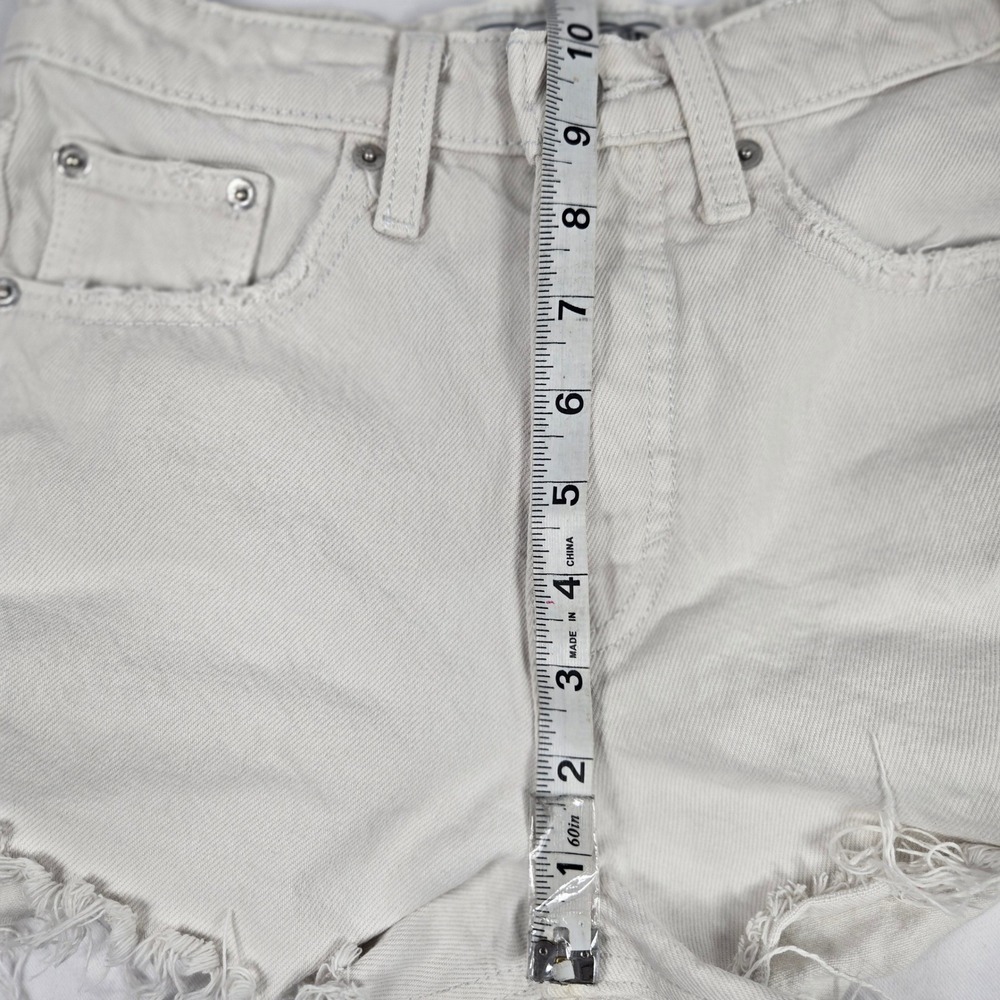 Lucky Brand Denim Luck Pins Shorts Distressed Frayed Hem Cone Denim‎ Sz 0/25 Y2K - Picture 9 of 11